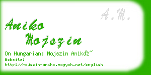 aniko mojszin business card